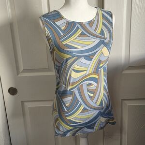The Limited Multicolor Abstract Sleeveless Top